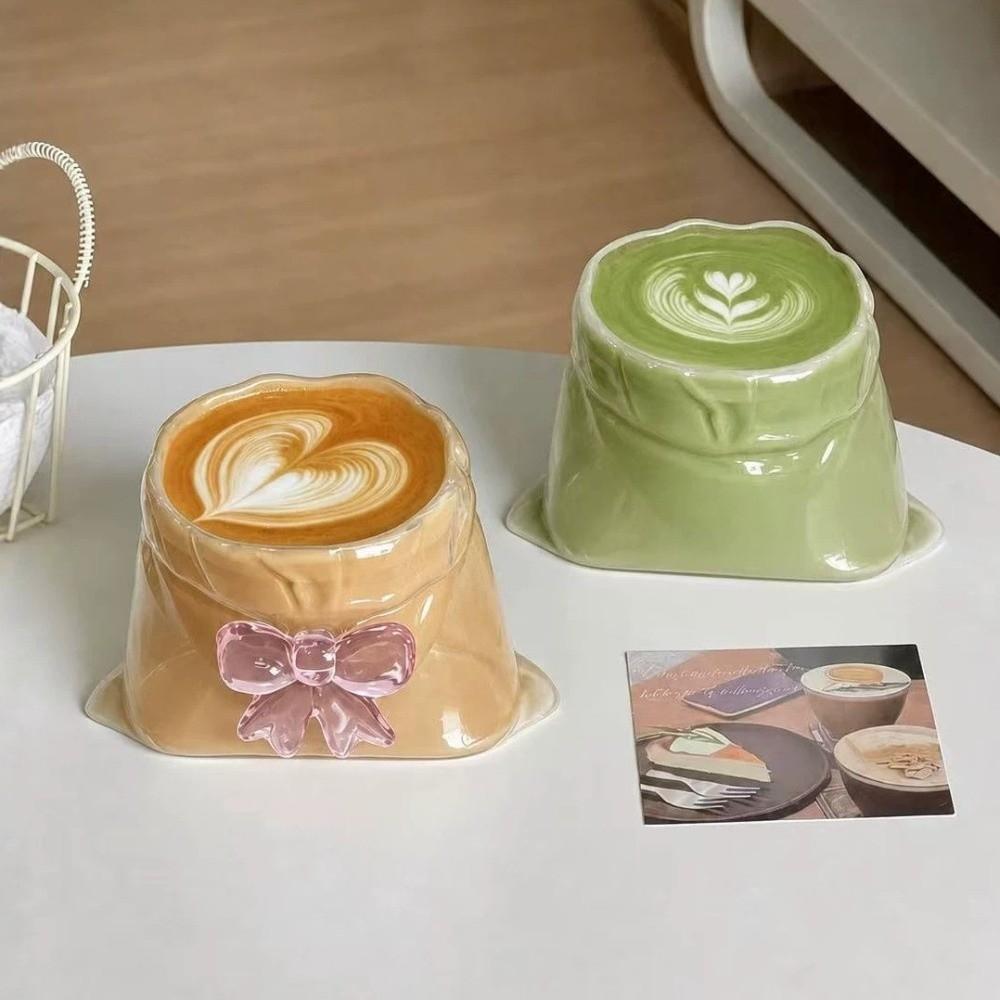 Transparent Cloth Bag Shaped Mug Heat-Resistant Espresso Cup Tea Cup Milk Glass Cup  Afternoon Tea