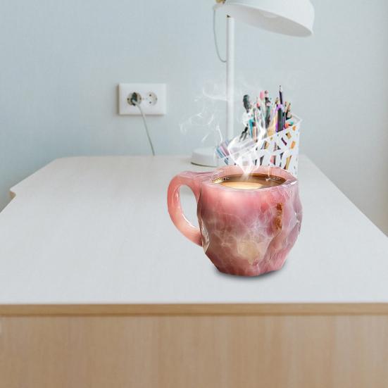 Кофейные кружки, искусственный хрусталь, минеральная кофейная кружка, 11 унций, смоляная чайная кружка для домашнего офиса, термокружка для питья из искусственного хрусталя, подарок для любителей кофе