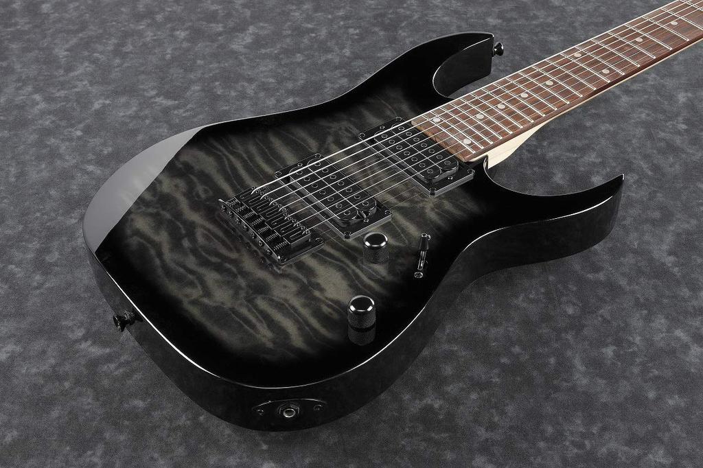 Ibanez Gio GRG7221QA 7-String - Transparent Black Sunburst