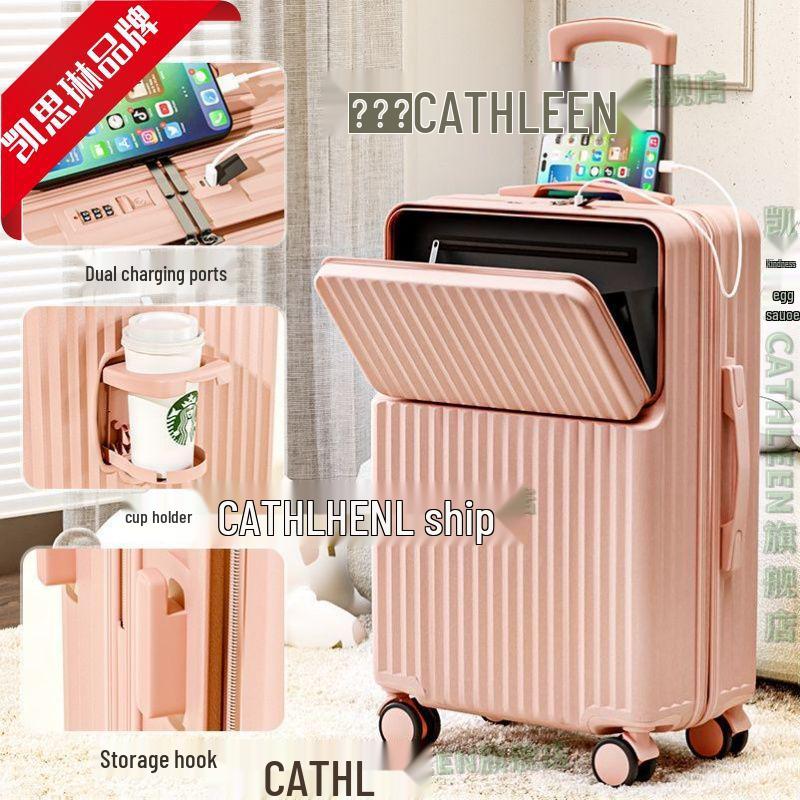 Large Capacity Student Travel Suitcase with Universal Wheels and Combination Lock