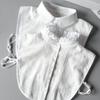 Women Clothes Accessories Ruffled Fake Collar Detachable Cotton False Collar White Half Shirt