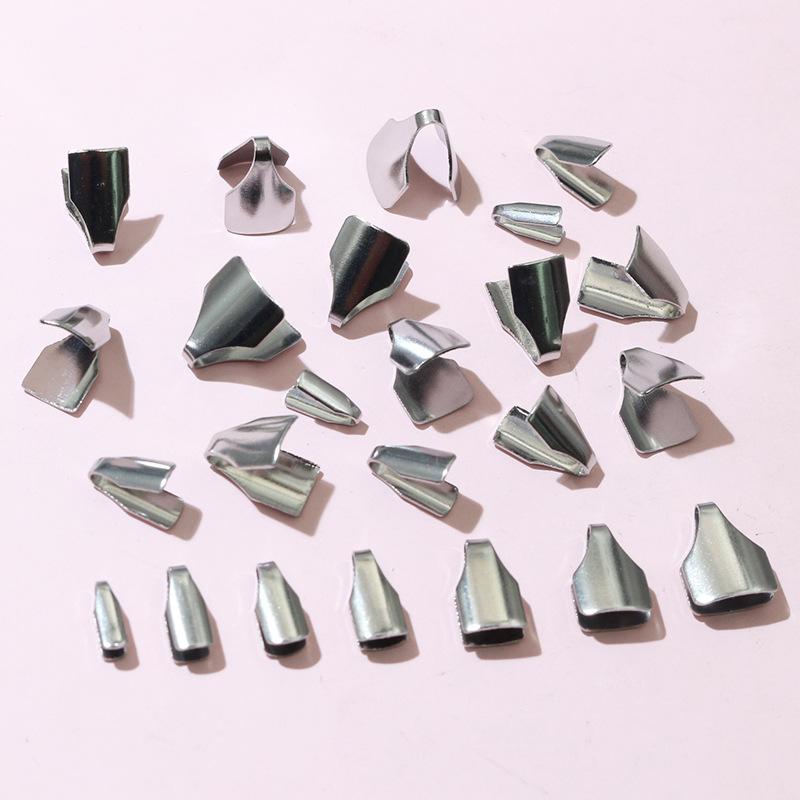 Stainless Steel Edge-Clad Tongue Clamp Component Flat Clamp Welding Buckle Necklace Bracelet Handmade Versatile Jewelry Findings