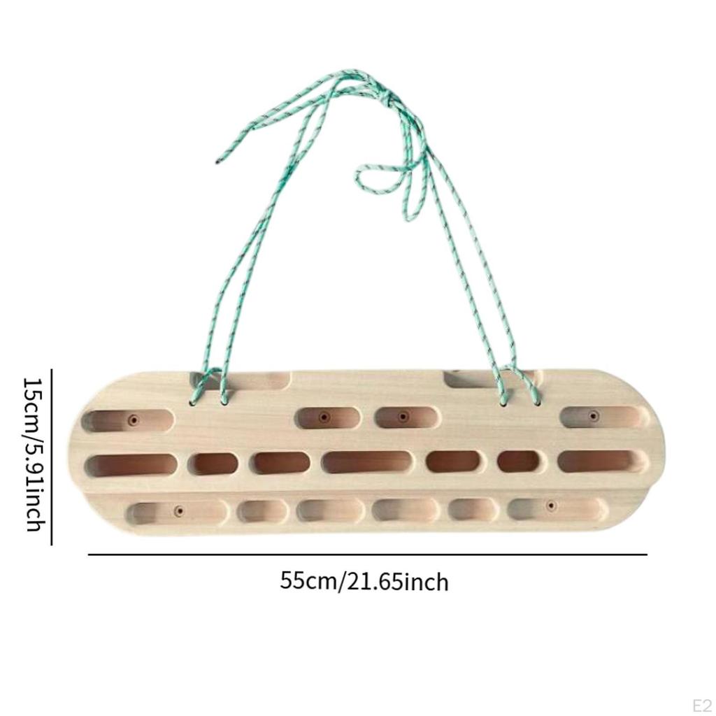 Climbing Hangboard Hand Grip, Strengthener Wooden Hang Board Practice Pull Up Fingerboard, Finger