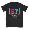 67 Meme Baseball Drip Number 67 T Shirt Beach  Hipster TShirts Men Pure Cotton O Neck Plus Size Tees Short Sleeve Vintage Tops