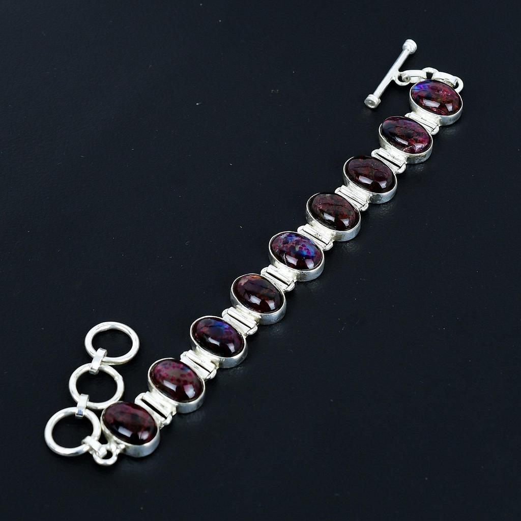Цветной браслет из лабрадорита, браслет из стерлингового серебра 925 пробы, браслет с регулируемой цепочкой, браслет ручной работы в стиле бохо, ювелирное изделие с драгоценным камнем, подарки на помолвку