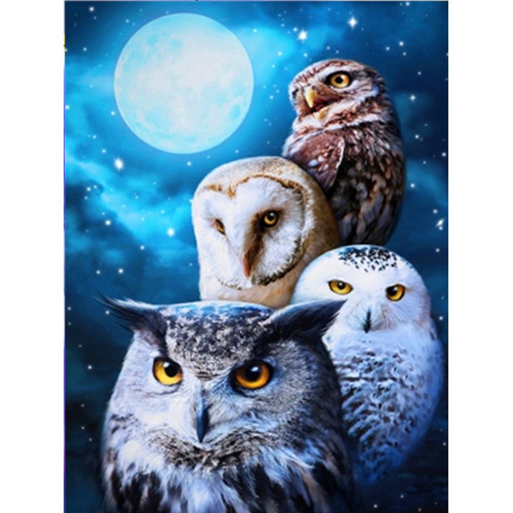 Алмазная картина Новая Сова 5D Алмазная вышивка Крестом Животные Стразы Мозаика Распродажа Decortion
