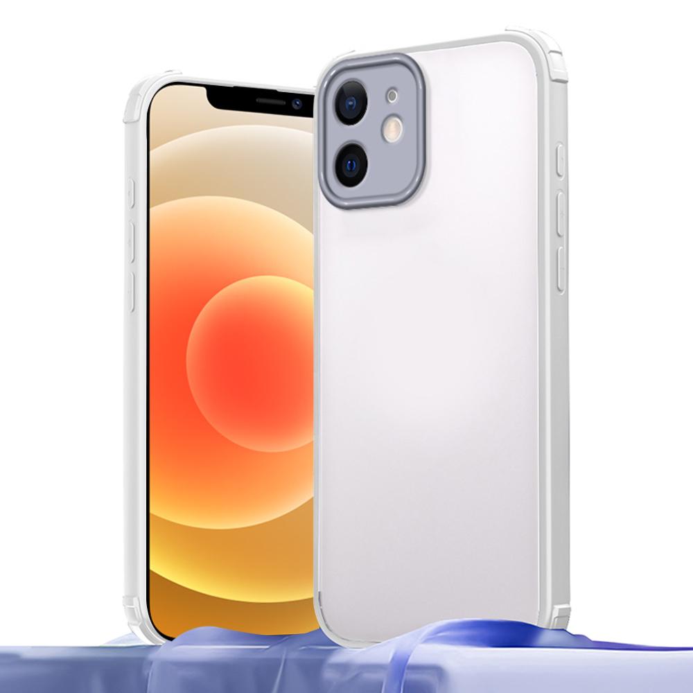 For iPhone 12 Case Reinforced Corner Shockproof TPU + Acrylic Phone Cover