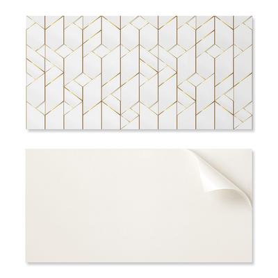Panel Dekoracyjny Winylowy Samoprzylepny Z Nadrukiem 120X60 Cm Geometryczny Wzór Linii