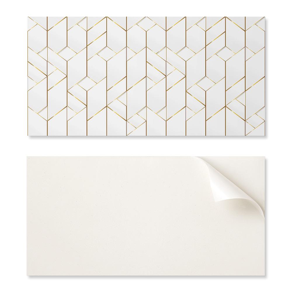 Samoprzylepny Panel Winylowy - Dekoracja Z Nadrukiem 100X50 Cm Geometryczny Wzór Linii