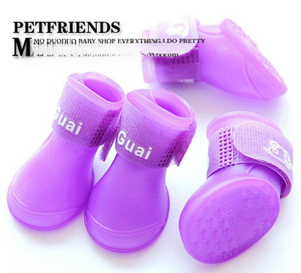 Всесезонные резиновые сапоги для собак: Предотвращение попадания грязи и воды (4-Pack)