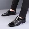 Новые мужские импортные деловые туфли из кожи, мужская повседневная обувь большого размера, мужские кожаные туфли большого размера с острым носком