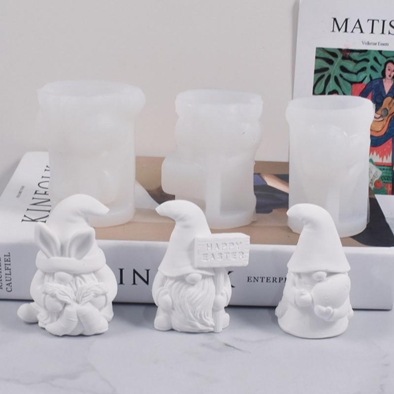 Форма для эпоксидной смолы Пасхальный гном 3D Безликий старик Форма для изготовления свечей DIY Гном Мыло ручной работы Пасхальные весенние товары для вечеринок
