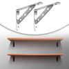 2 Pieces Stainless Steel Shelf Brackets Right Angle L Bracket Easy To Install Heavy Duty Detachable