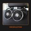 360° Rotatable Car Cooling Fan USB Powered Dual Fan Heads 3 Wind Speed Levels 12V Automotive Fan