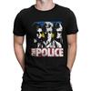 Мужская футболка с коротким рукавом, Футболка группы The Police, Хлопковая футболка, Мужская, Черная