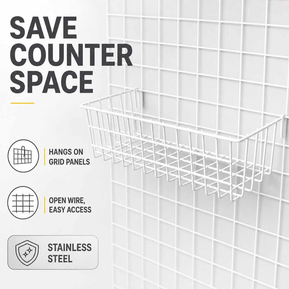 Strong Load Bearing Grid hanging basket Hanging Hook Grocery rack Grid Panel Accessories