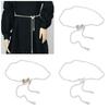 Cool Girls Trendy Pearls Butterfly Metal Waist Chain Dress Decorative Belt Body Chain Waist Cincher Belly Accessories