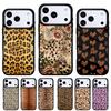 Модный леопардовый чехол для телефона iPhone 17 16 15 14 13 Pro Max Задняя крышка для 12 11 Pro Coque