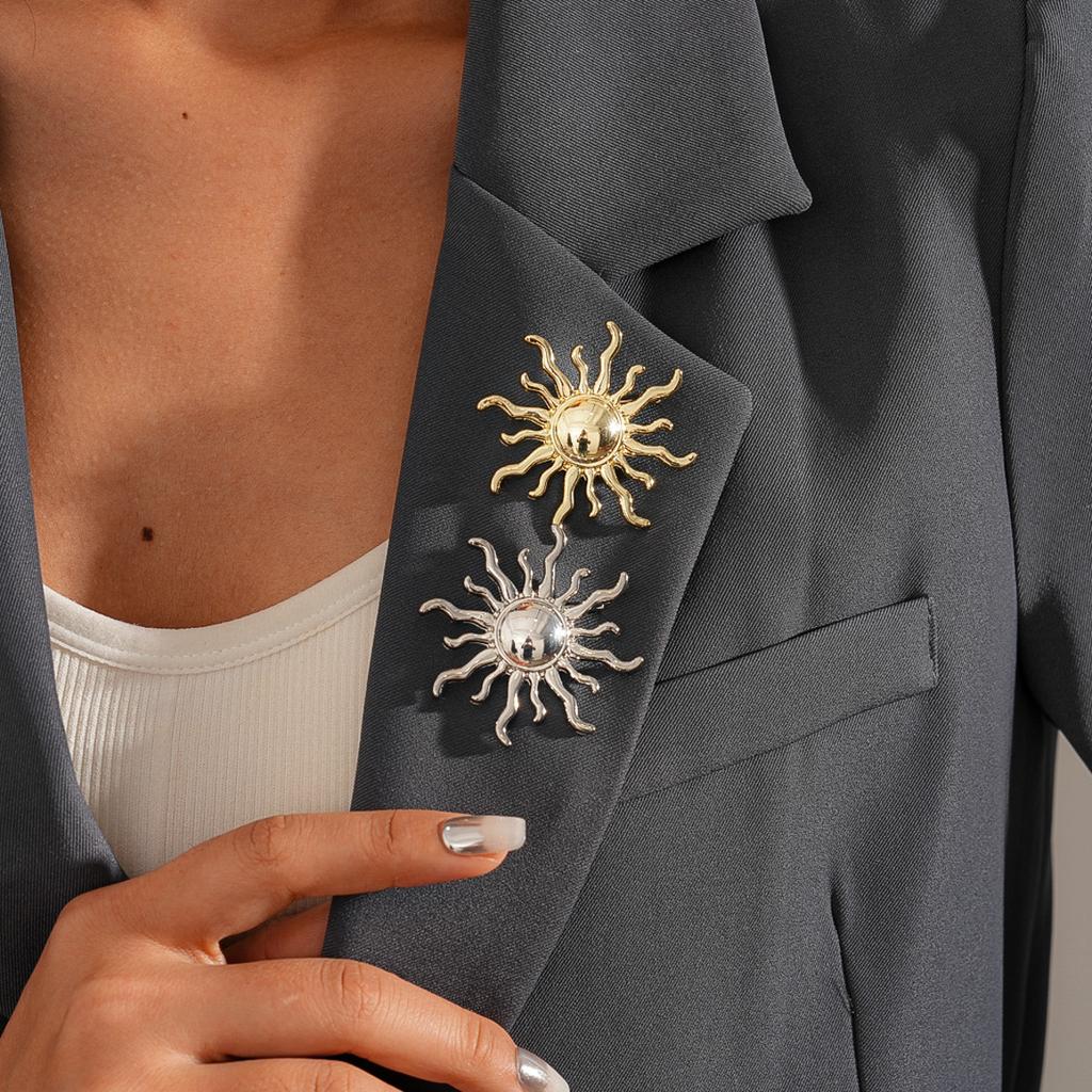 Геометрическая Брошь-Булавка «Солнце» с Холодным Ветром Аксессуары