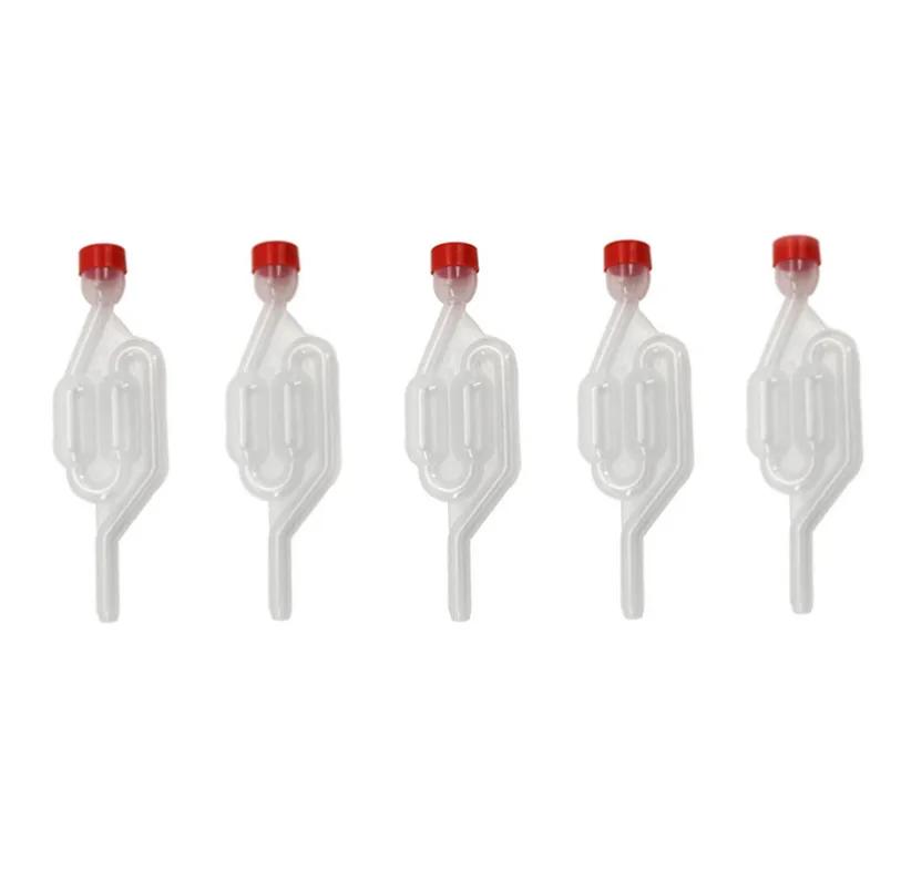 5 шт. S-образных воздушных шлюзов, пробка для бутылей с пузырьками для домашнего пивоварения и клапан-уплотнитель для ферментера с пищевым качеством для виноделия