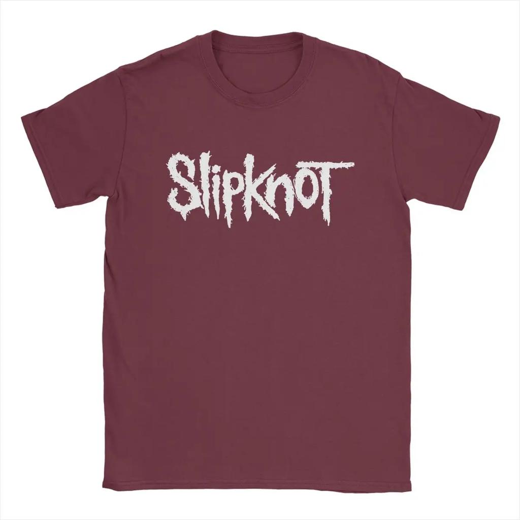 Мужская футболка Slipknot из чистого хлопка с принтом логотипа, новинка