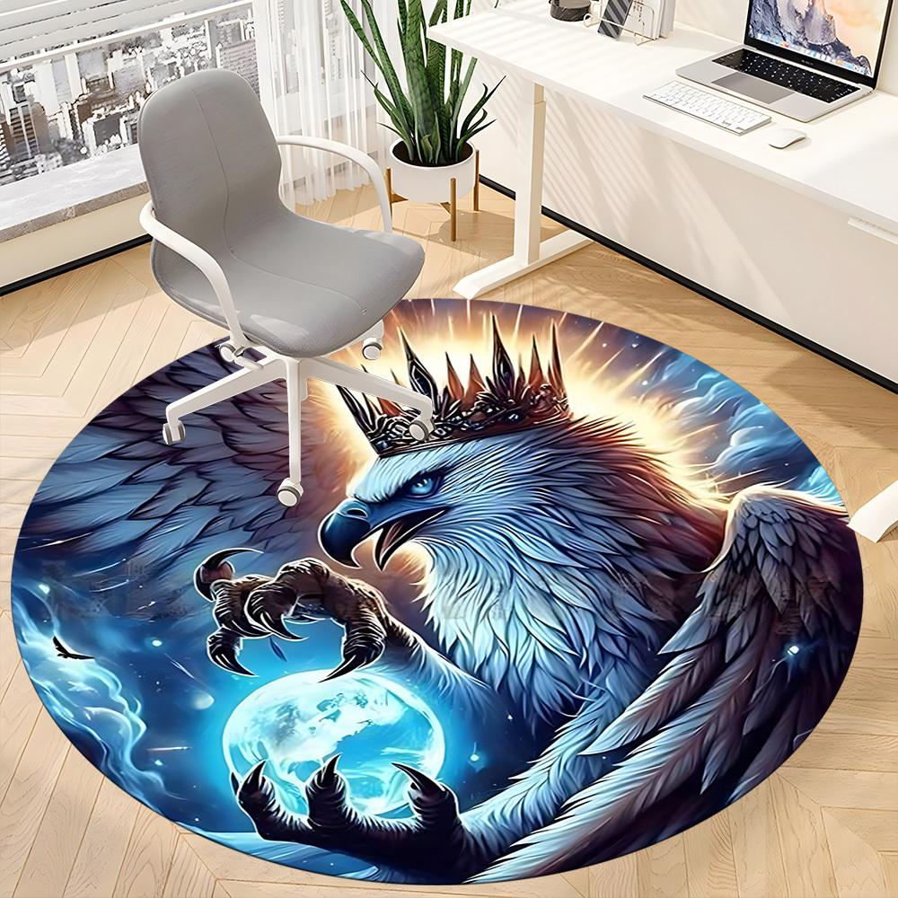1pc Eagle Fantasy Art Chair Carpet for Office Non-Slip Mat for Office - Decorative Floor Mat yy251030261