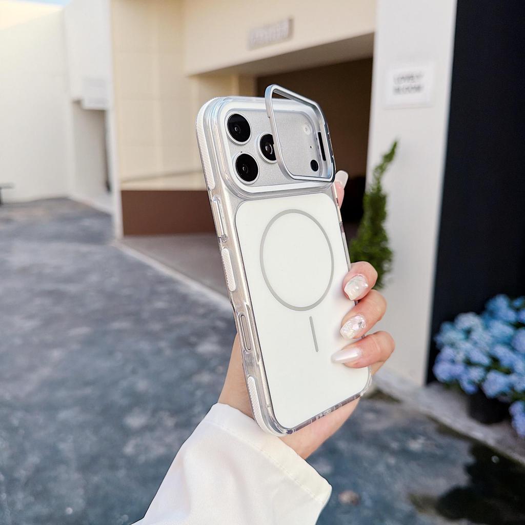Чехол Apple iPhone 16 с блоками цветов и держателем для линз, тонкий магнитный дизайн, противоскользящая полоса, защитная крышка для 17 Pro Max.