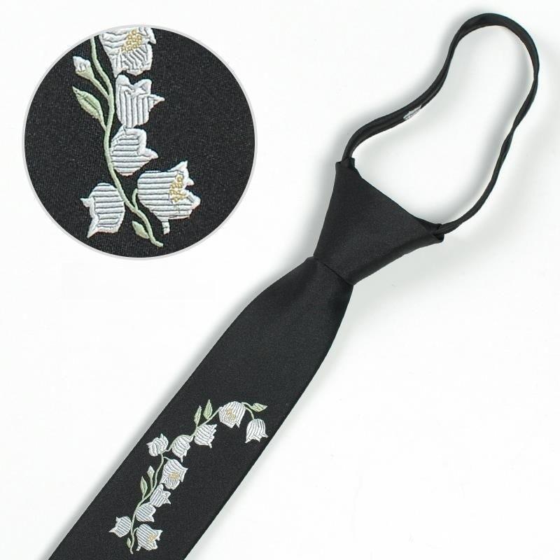 Вышитый галстук с тигром для детей из полосатой шерсти для школы или повседневной носки