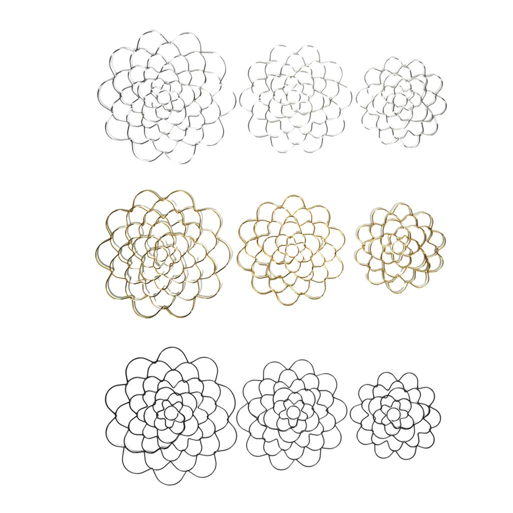 3 Pack Creative Flower Inserters Flower Grid Metal Accessories Flower Trellis Twisted Stem Holder for Special Occasions