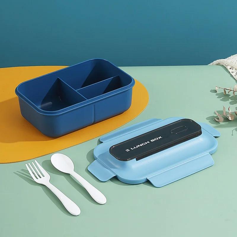1200/1500Ml Lunch Box Portable Double-Layer Student Bento Box With Fork Spoon Outing Picnic Box Leakproof Food Storage Container