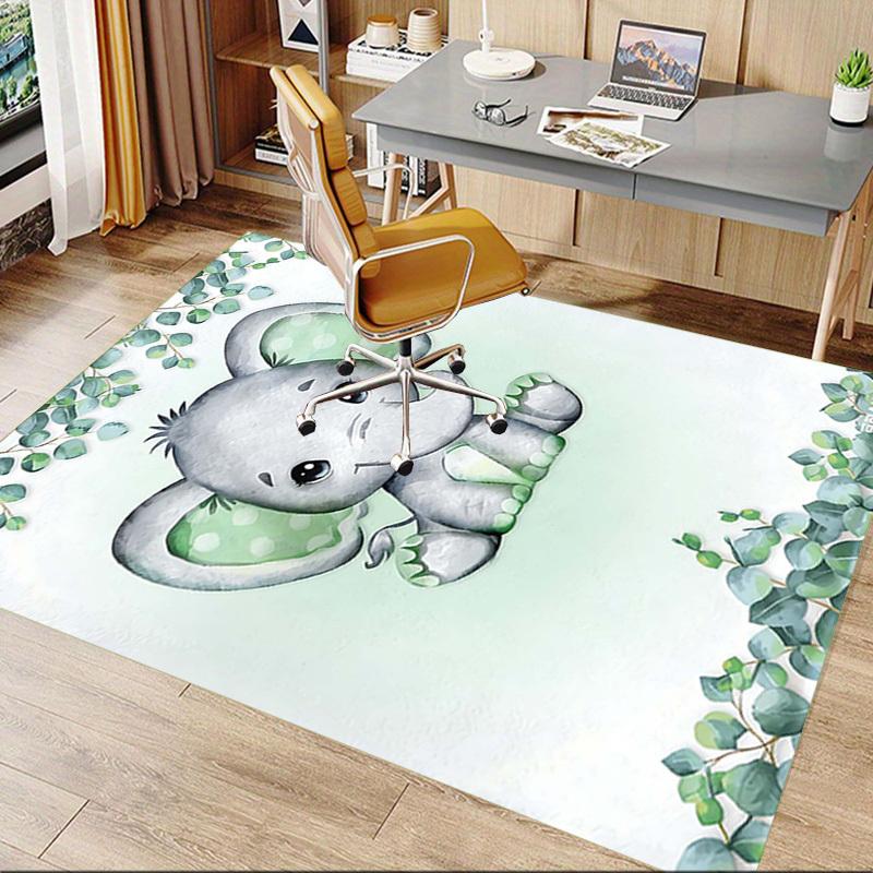 1PC Elephant Non-Slip Floor Carpet Compatible for Office&Living Room&Bedroom&Dining room - Soft & Pattern, Vibrant Colors-H0320