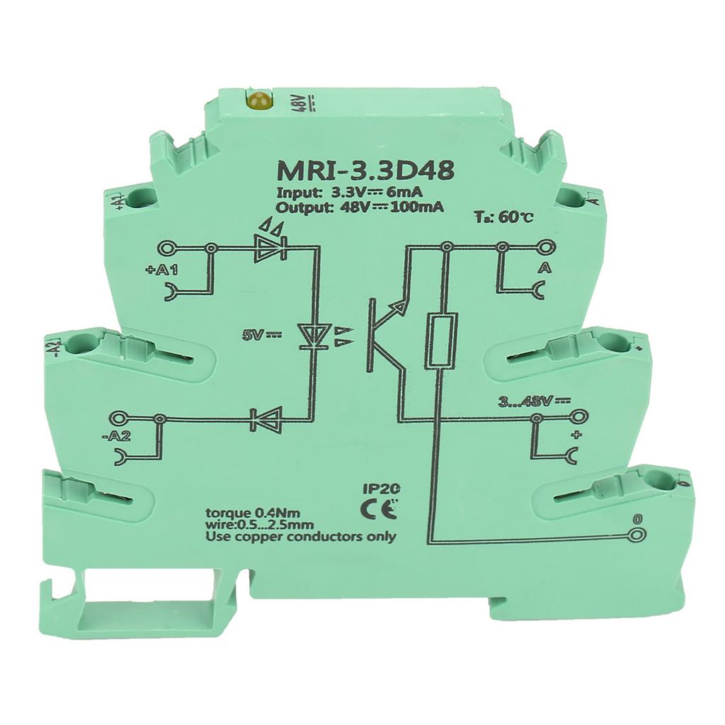 MRI 3.3D48 DC Photoelectrical Coupler Isolating PLC Relay Module Input 3.3VDC Output 3 48VDC
