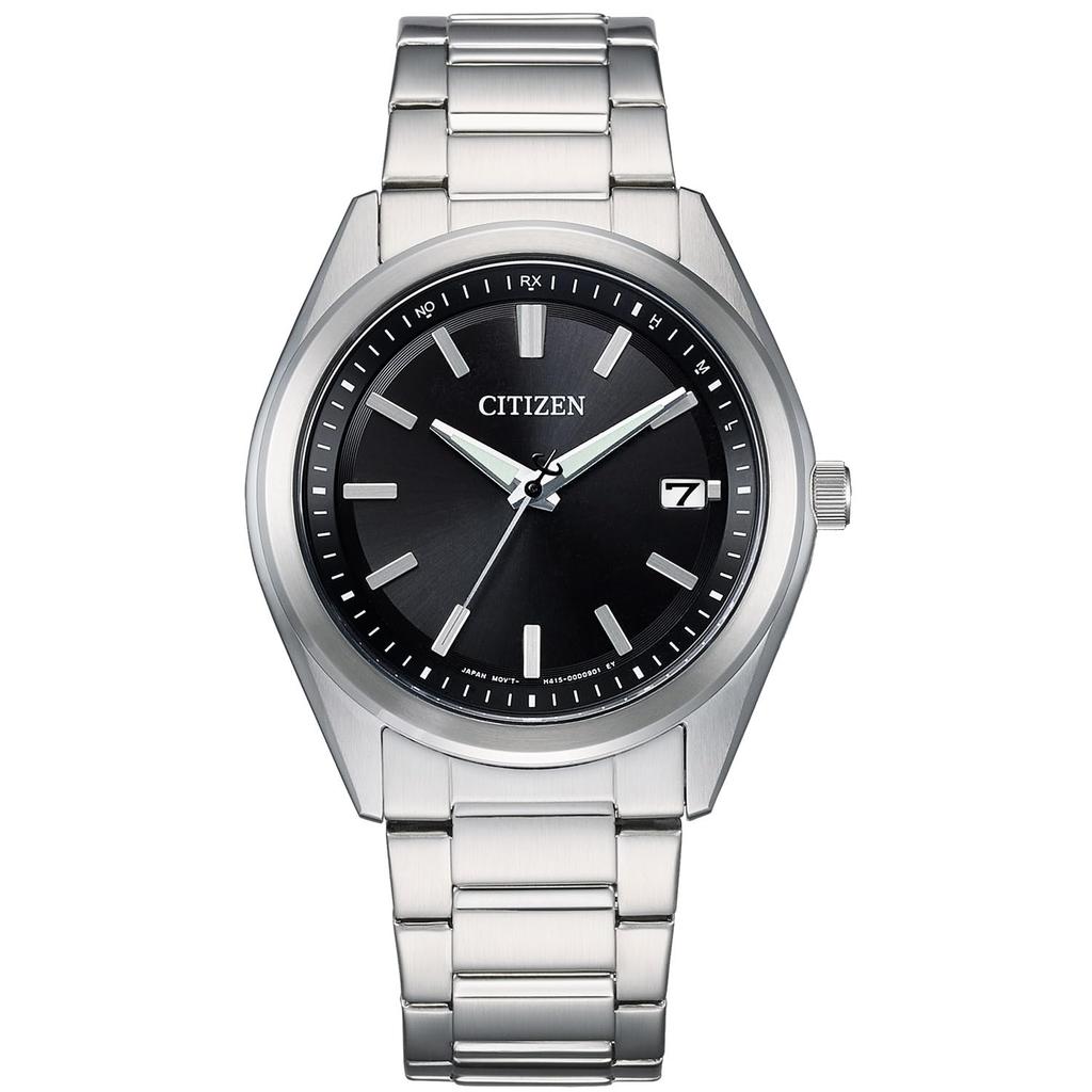 Silver [Citizen] AS1080-65E Men's Wristwatch, Light-Powered Eco-Drive, Radio-Controlled, Waterproof, Silver, Black,