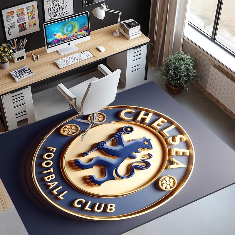 Chelsea F.C Pattern Rug, Indoor/Outdoor Mat, for Picnic, Gameroom, Bedroom, Office, Living Room, Home Decor Carpet, Birthday Gift