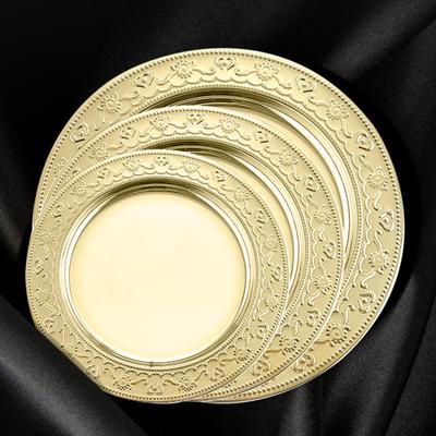 Штабелируемая обеденная тарелка с зеркальной полировкой из нержавеющей стали, блюдо для сервировки западного стейка, кухонный гаджет