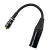 Audio Conversion Cable, XLR (4-pin) To 6.35mm Jack (Unbalanced), 10cm Long, Black