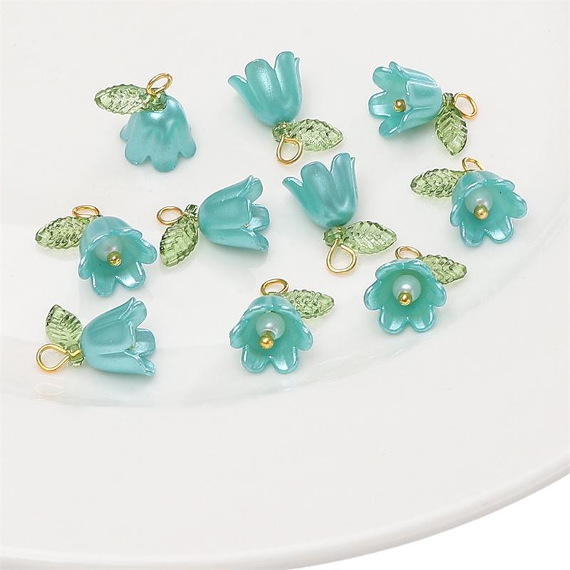 10pcs/bag Acrylic Color Lily Of The Valley Pendant DIY Bracelet Necklace Earrings Jewelry Accessories
