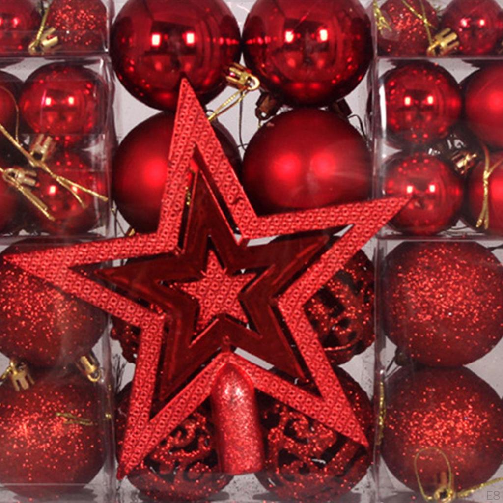 101 шт. Рождественские шары, украшения для елки, звездочки, самодельные безделушки, подвесные шары для ресторанов и фестивалей