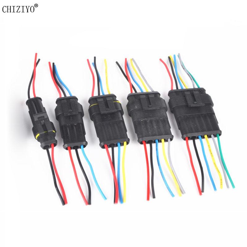 5 шт./лот 1,5 комплект 2/3/4/5/6 штырьковый женский мужской водонепроницаемый HID электрический провод кабель автомобильный разъем адаптер автомобильный штекер