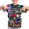 Kids Summer Casual Alphabet Lore Kindergarten Students 3D Print T-shirts Boys Girls Funny Lovely Print T-shirts Children Tops