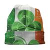 Ирландский трилистник, Ирландский флаг, шапки с черепами, шапки в стиле хип-хоп, зимняя теплая вязаная шапка для взрослых, унисекс, шляпы с капюшоном на день Святого Патрика