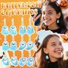Halloween Luminous Resin Earrings, Three-dimensional Pumpkin Corn Candy Pendant, Heart-shaped Earrings.