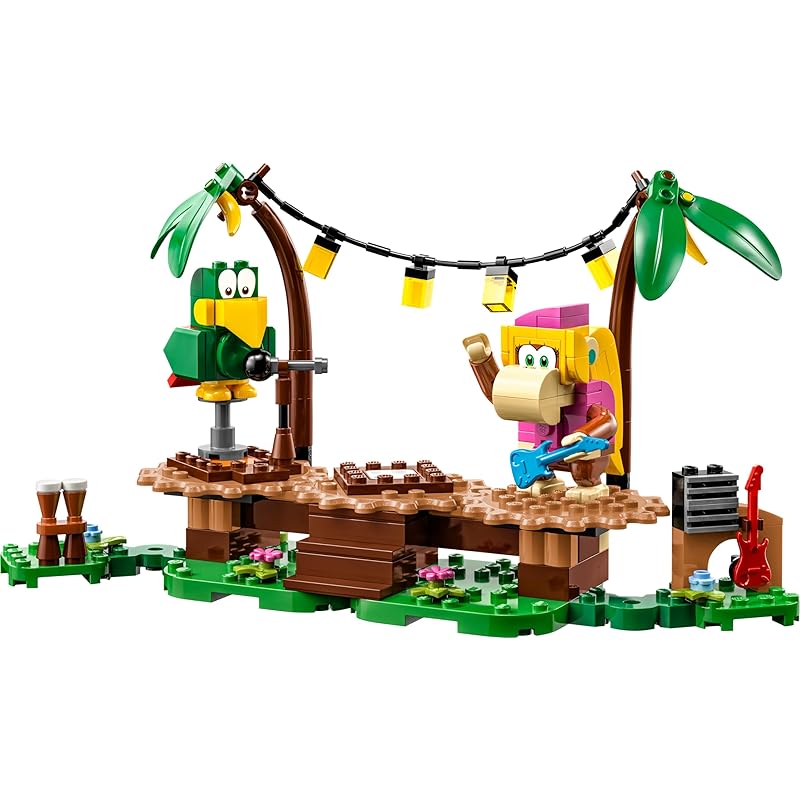 Lego super mario dixie kong of jungle live 71421 игрушки блок настоящее приключение мальчик девочка 7 лет ~