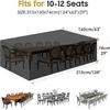 Furniture Covers 315x160x74cm, Garden Furniture Cover for 10-12 Seats Waterproof, Furniture Protective Cover Garden Cover for Table, Sofa, Recliner
