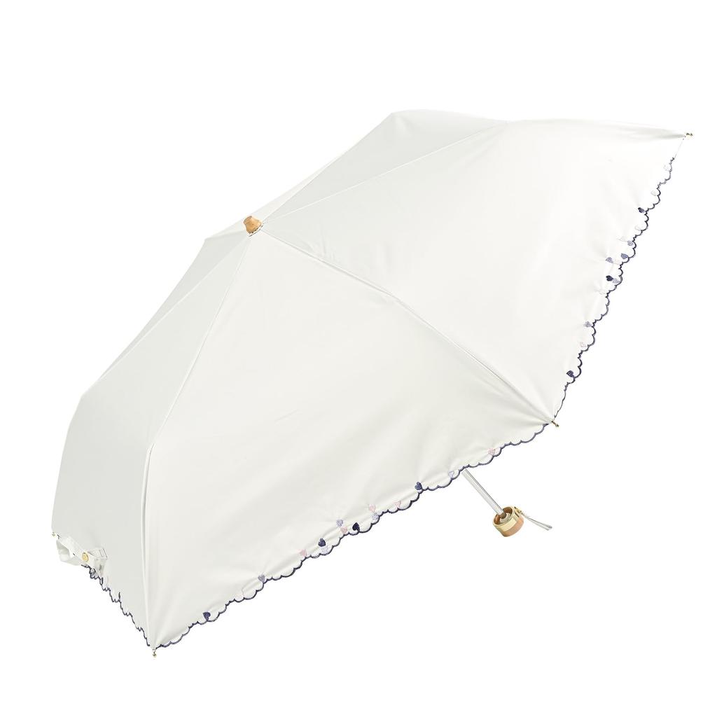 Nifty Colors Folding Umbrella Blackout Petit Heart Embroidery Mini 2408OF