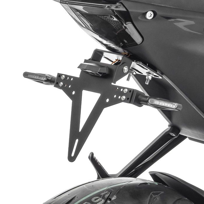 Set Support de Plaque + 2x Clignotants pour Kawasaki Ninja 650 / 400 / 300 KZ2
