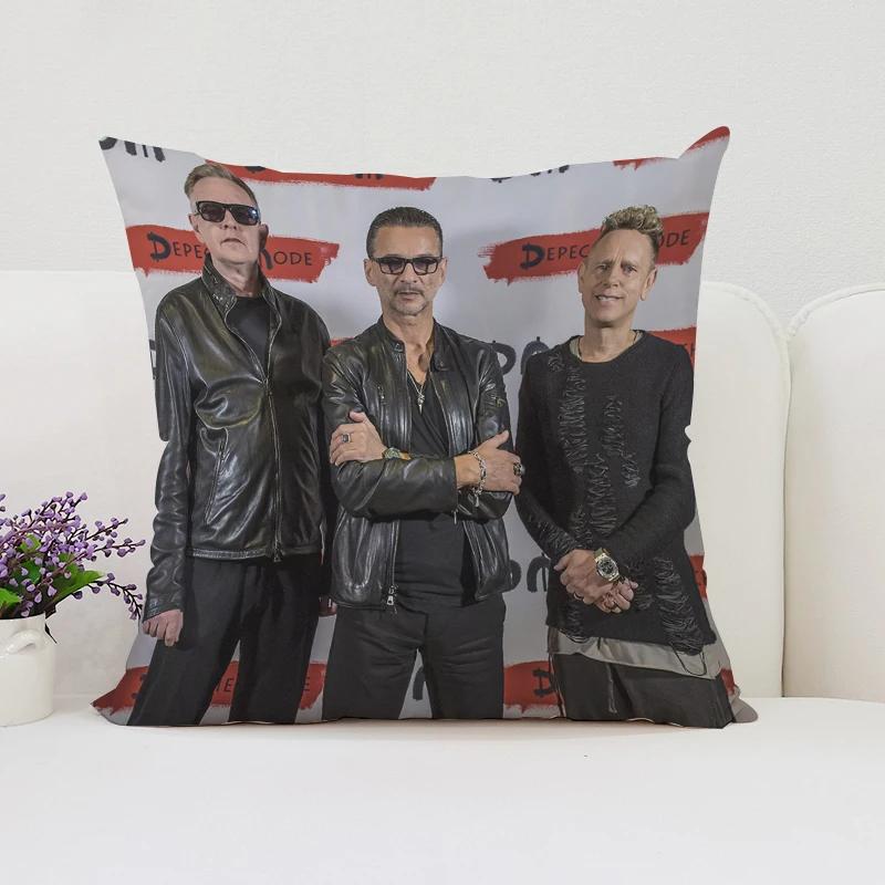 Reversible Printed Pillow Cover DDepeche MMode Fan Gift Home Sofa Decorative Cushion Cover Chair Lumbar Cushion x
