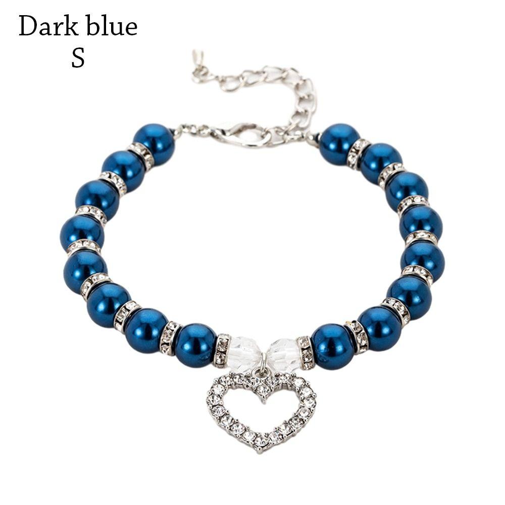 Регулируемое ожерелье из искусственного жемчуга для собак, ошейник для собак, ювелирные изделия, цепочка на шею для собак и кошек, роскошные аксессуары с бриллиантовой подвеской