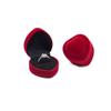 High End Plush Heart-Shaped Ring Gift Box, Plush Ring Storage Box, Exquisite Heart-Shaped Ring Jewelry Box Used for Proposal Engagement Wedding