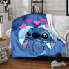 Lilo Stitch Heartfelt Moment Flannel Blanket Super Soft Warm Cozy Blanket For Sofa Bed Office Travel Allseason Home Decor Gift